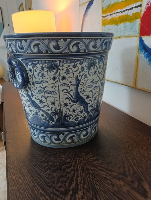 Vaso antigo pintado á mão, loiça de estrela de Conímbriga secXVII