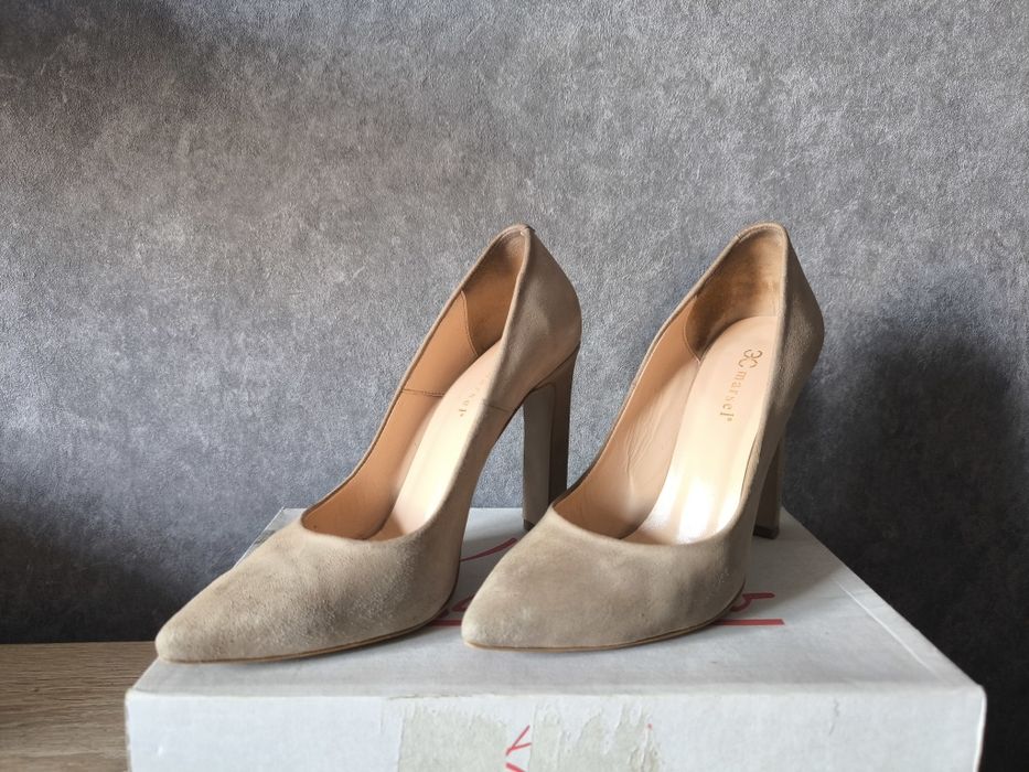 Туфли кожзам бежевые