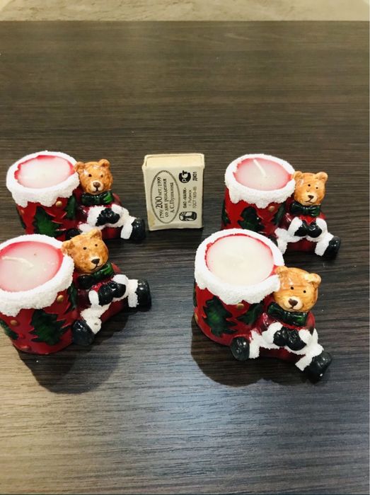 Продам новогодний декор, подсвечники, статуэтки