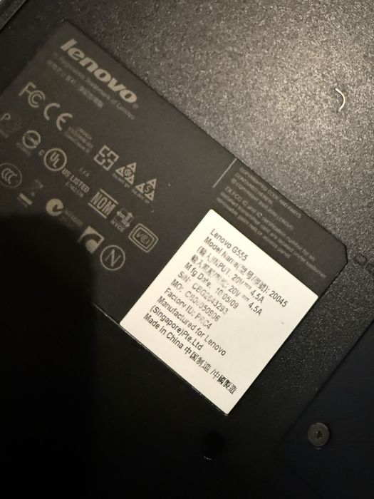 Ноутбук lenovo g555  , працює