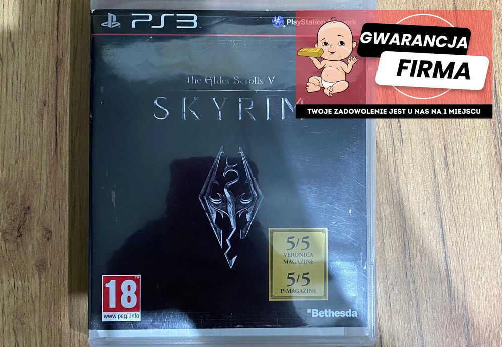 Gra Ps3 Skyrim W Idealnym Stanie, Zawiera Mapę