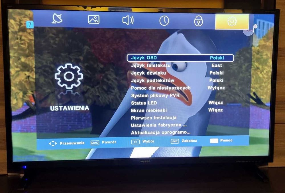 TV Sharp 48 cali DVB-T2 tuner sat