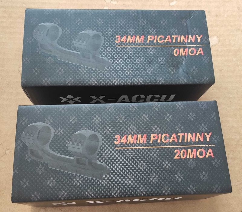 Моноблоки Vector Optics на трубу 34 мм з нахилом 20 МОА  і 0 МОА