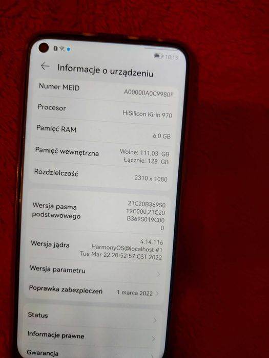 Huawei Nova 4 AL00 6GB / 128GB z Harmony OS