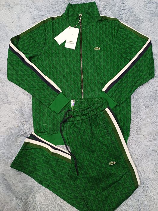 Nowy męski komplet dresowy Lacoste monogram s
