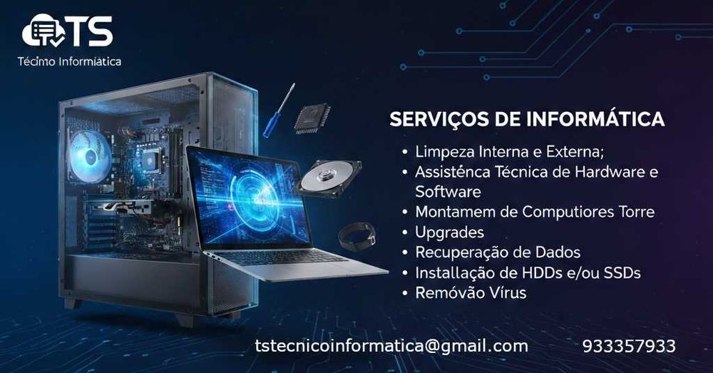 Arranjo Computadores Torre e Computadores Portáteis