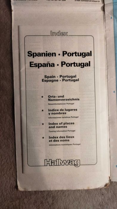 Mapa Espanha Portugal série Europa