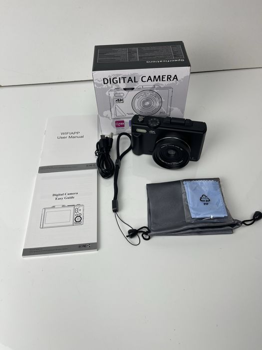 Цифровая фотокамера 64 МП 4K/Wifi/ 18-кратный цифровой зум +32GB