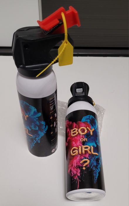 Gaśnice z proszkiem na przyjęcia typu Gender Reveal