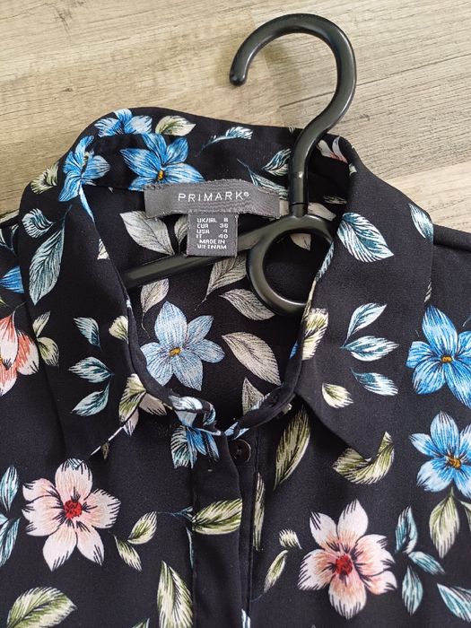 Czarna koszula w kwiaty Primark 36 S