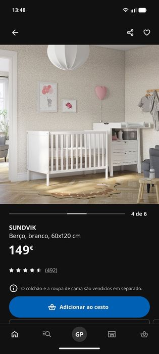 Berço Ikea com colchão