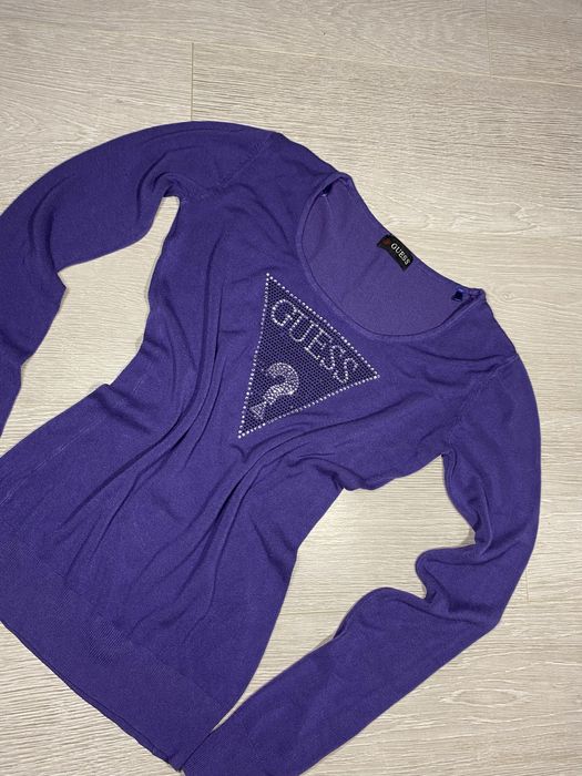 Sweter Guess Fioletowy Damski Sweterek Bluzka Modna Jak Nowy Vintage S