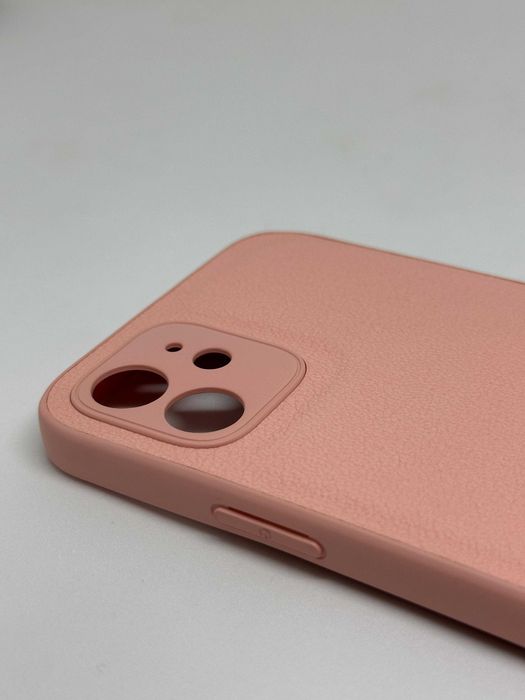Iphone 12 Etui Case Obudowa a'la skórzana Różowa kod 2054