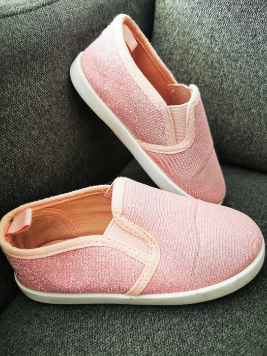 Buciki różowe błyszczące dla dziewczynki rozmiar 24