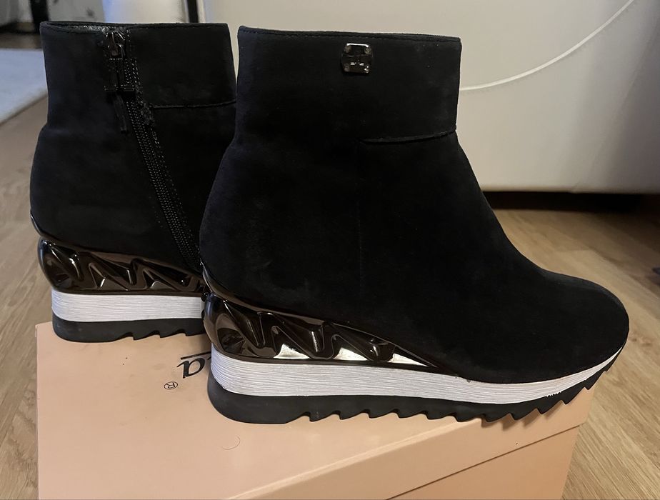 Жіночі ботільйони з натуральної замші, розмір 39 ,довжина устілки 26см