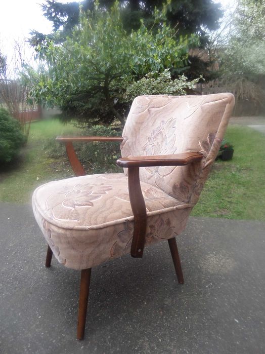 piękny designerski fotel patyczak z podłokietnikami stan bdb