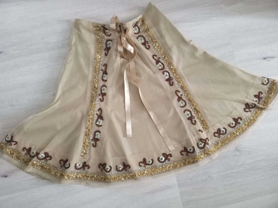 Шикарная нарядная юбка расшитая бисером вечерняя zara