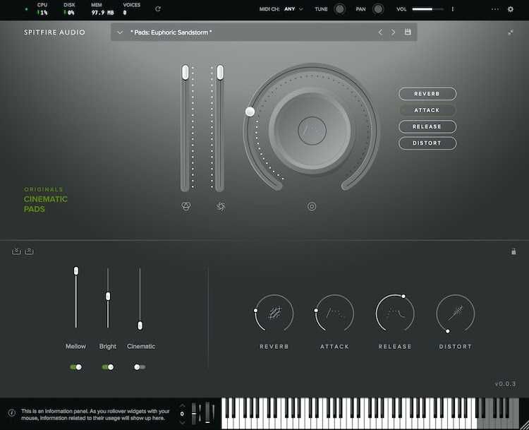 spitfire audio cinematic pads wtyczka vst aax plugin do daw