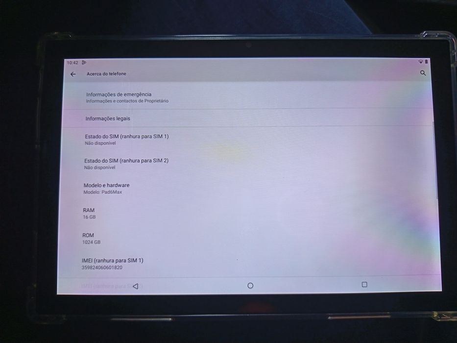Tablet 10 polegadas 1TB de memoria