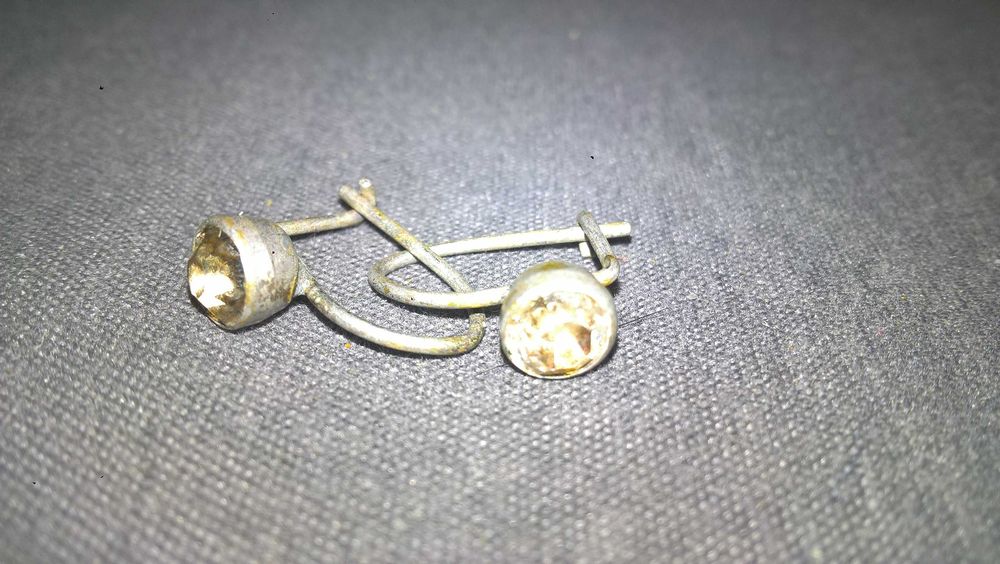 Kolczyki PRL Rękodzieło Cepelia Cyrkonie Posrebrzane.