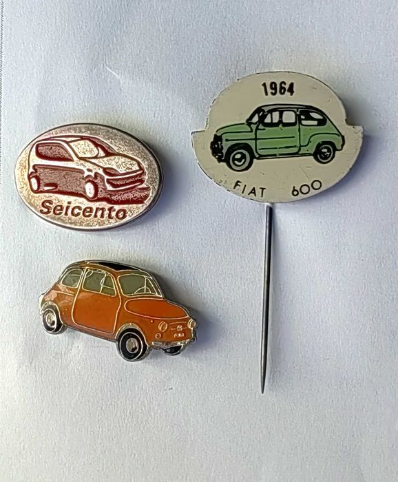 przypinka do ubrań FIAT Seicento, 500  3 szt.