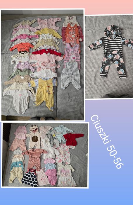 Sprzedam ciuszki od 50-74 dla dziewczynki