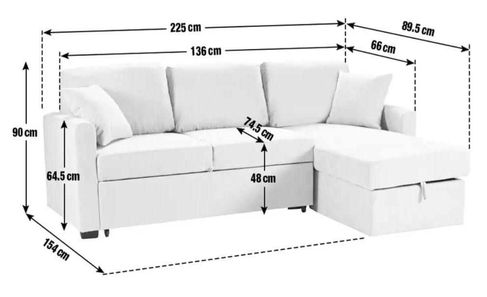 Sofá 3 Lugares c/ Chaise Longue