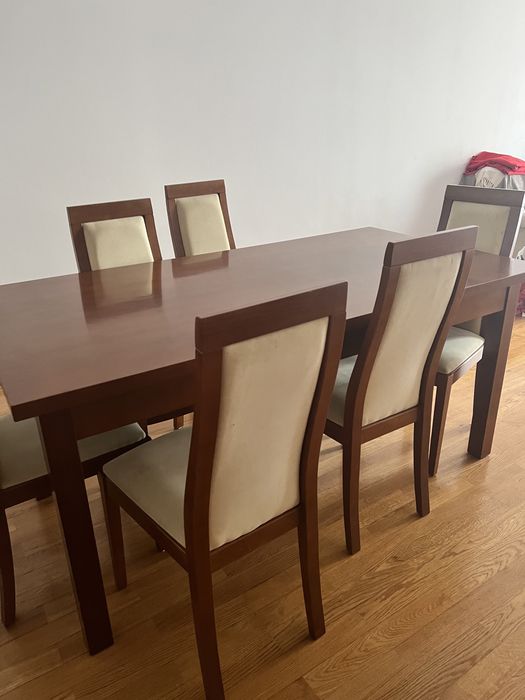 Mobilia de sala - mesa + aparador em cerejeira