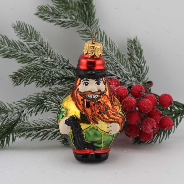 Szklane zabawki choinkowe - Pinokio Buratino 4 sztuki