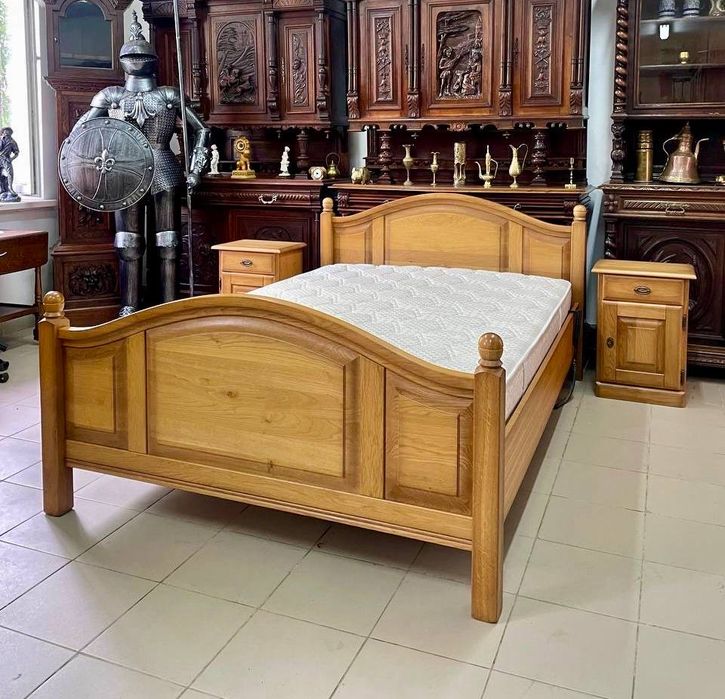 Ліжко дерево кровать дуб 3059 тумба приліжкова 3060