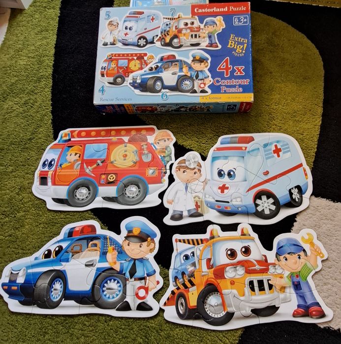 Puzzle konturowe policja straż ambulans