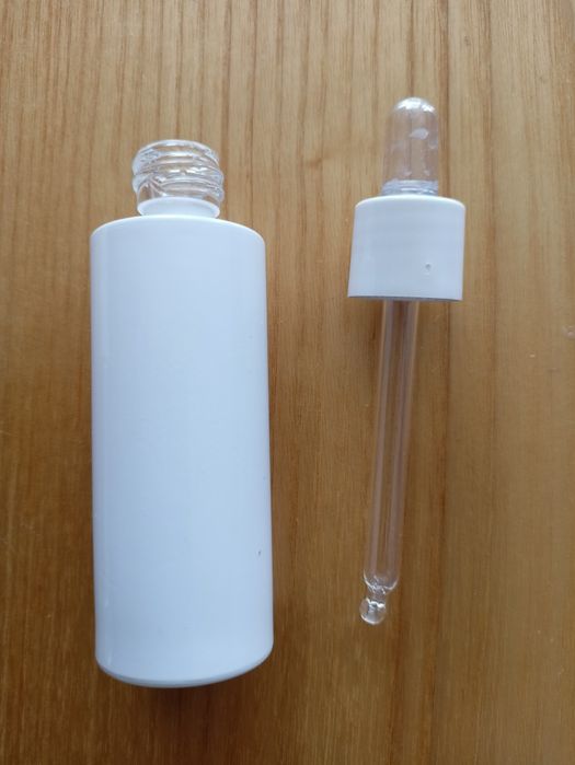 Butelka szklana mała, podróżna z pompką