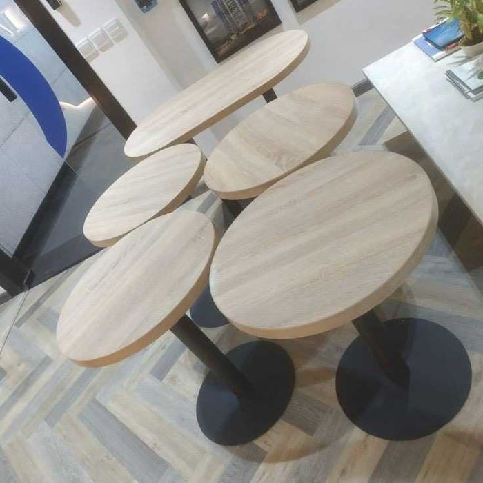 Столы круглые металл дерево