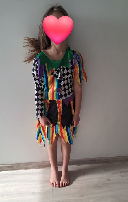 Klaun clown sukienka strój przebranie 128-134