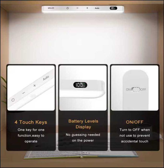 Акумуляторний LED світильник з датчиком руху