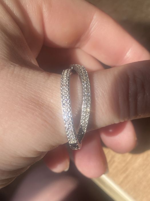 Серьги конго серебро 925 проба