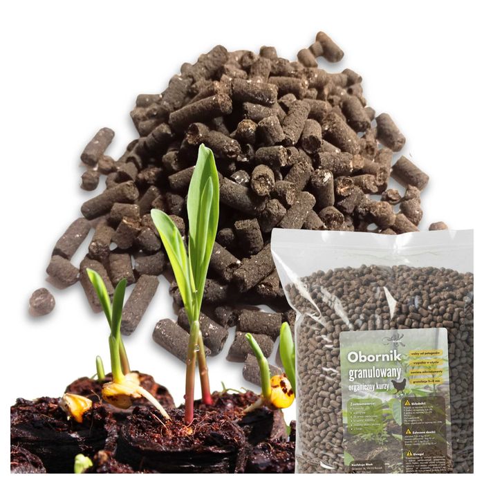Nawóz naturalny obornik granulowany workowany, warzywa trawa krzewy
