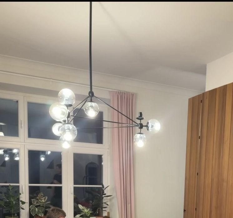 Duża designerska lampa ANKA 10, 10×E27, 9 kloszy – 120 cm