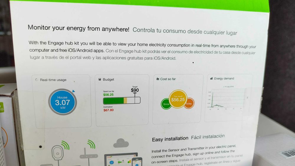 Medidor Energia Efergy Engage para 5 circuitos