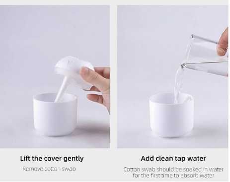 Mini humidificador de ar ultra-sônico branco