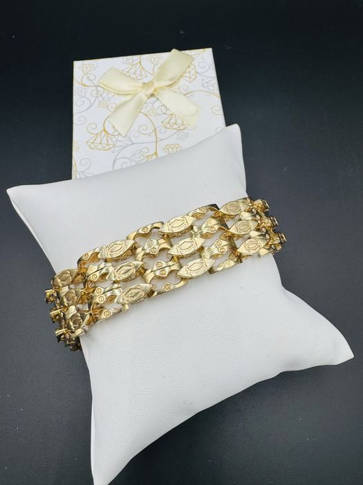 Nowa zlota bransoletka proba 585 waga 98,53g