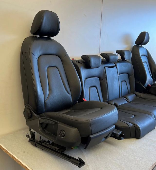 Fotele Kanapa Czarna Skóra Grzanie AUDI A4 B8 Kombi LIFT -2015r