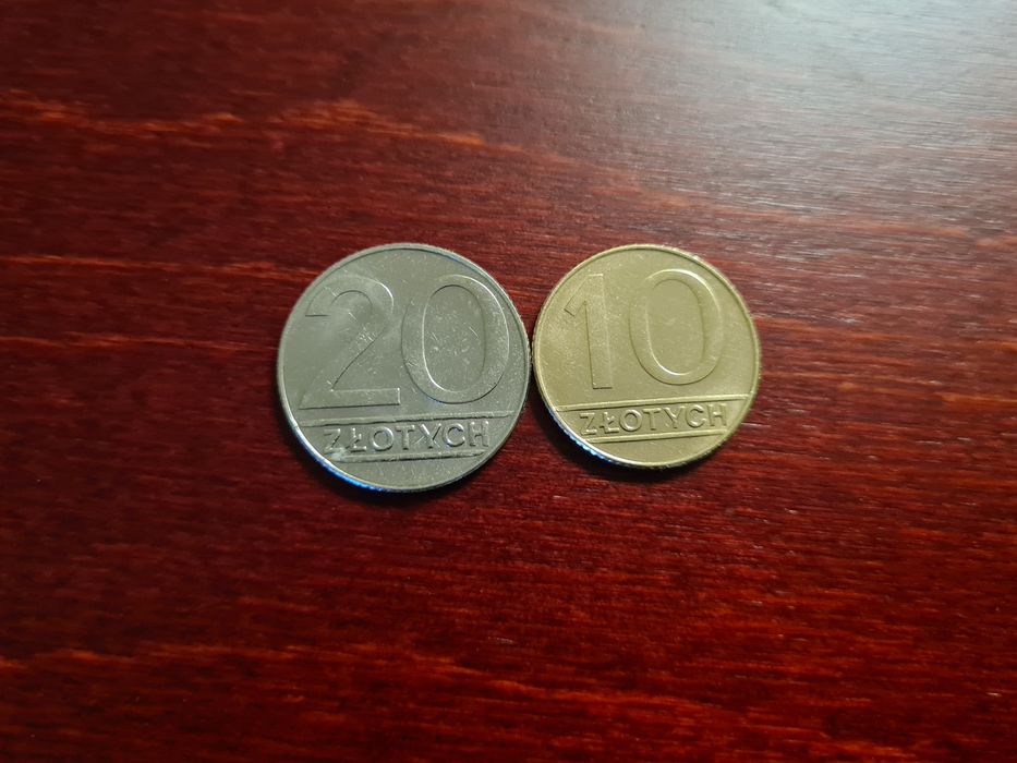 Monety RP i PRL 100, 50, 20 i 10 złotych 1990