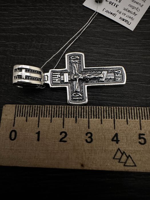 Серебряная цепочка с крестиком 925 пробы