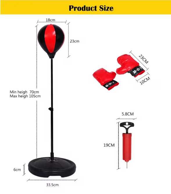 Тренажер для бокса груша боксерська перчатки Груша для бокса напольная