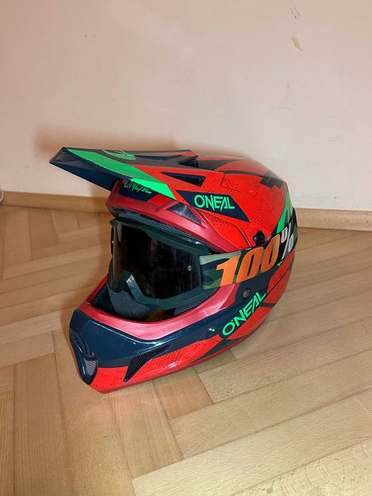 Kask OENAL + Gogle 100%