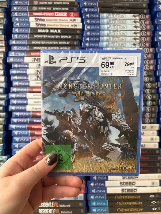 Гра Monster Hunter Wilds на ps5, диск з грою на пс 5, ліцензія