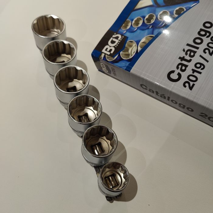 Conjunto de Chaves de Caixa 12 Faces - (1/2")  24 - 38 mm - GERMANY