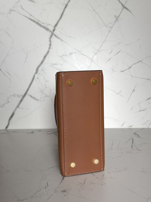 Сумка Hermes Kelly 25 epsom gold, Ермес Келлі коричнева, Эрмес Келли