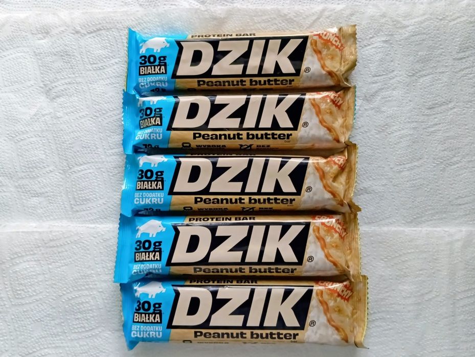DZIK Peanut Butter Baton Proteinowy Orzechowy Białko 30g 5 szt.